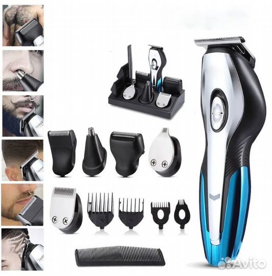 Триммер для стрижки волос с насадками 