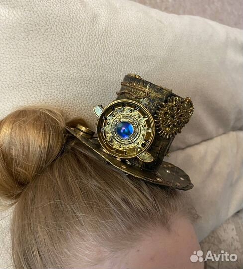 Шляпа Стим панк Мини-Цилиндр