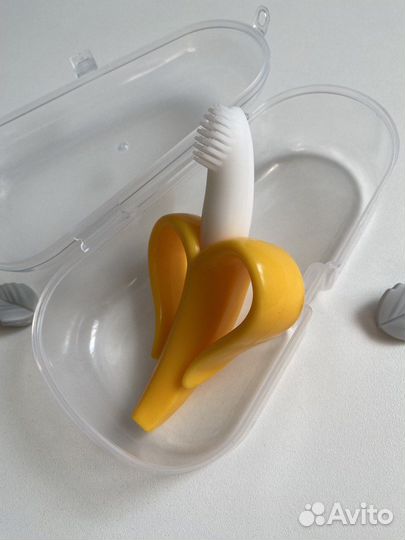Силиконовая зубная щеточка-банан
