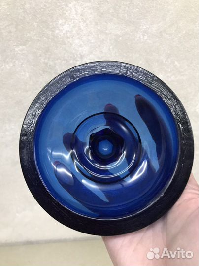 Сахарница кобальтовое стекло времен СССР