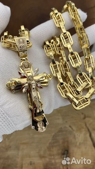 В наличии литьевая золотая цепь 231гр 750 проба