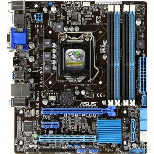 Материнская плата asus B75M-plus LGA 1155 B75 PCI