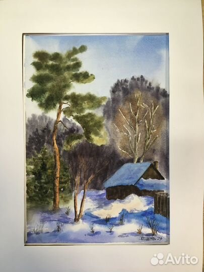 Акварель, картина акварелью,пейзаж,цветы,живопись