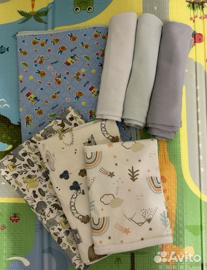 Пеленки детские непромокаемые, трикотажные пакетом