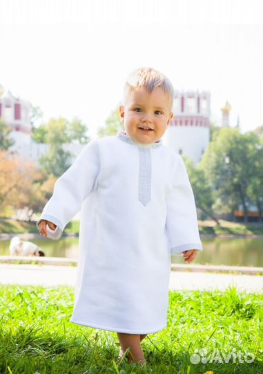 Крестильная рубашка для мальчика 92 размер