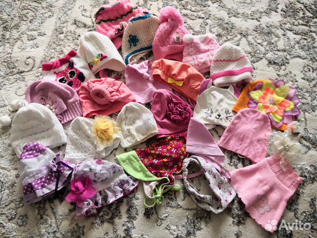 Детские шапочки для девочек пакетом