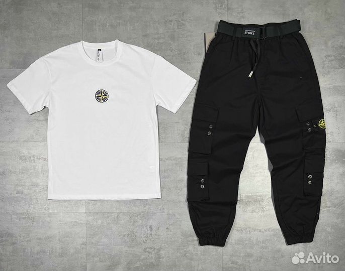 Футболка и штаны stone island