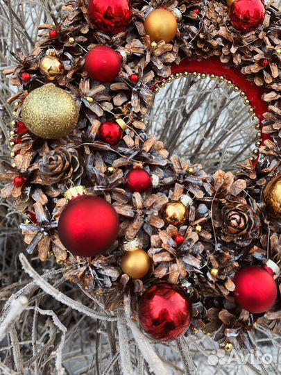 Венок интерьерный /новогодний декор / подарок