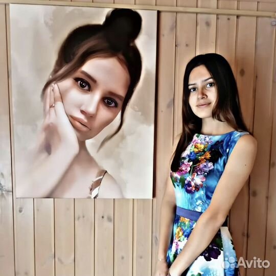 Портрет по фото, картина на холсте