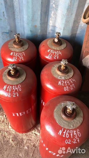 Баллоны: 50л, 40л, 20л, 10л