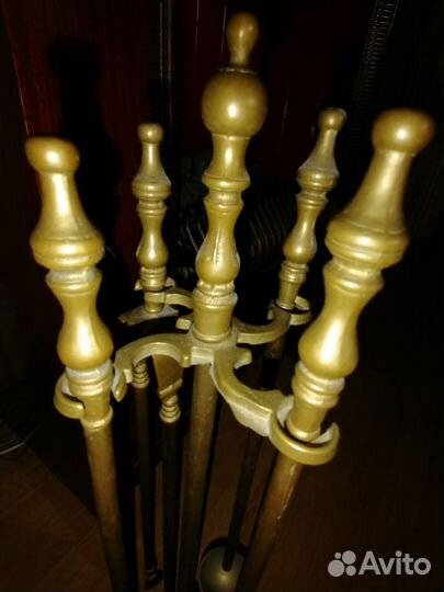 Старинный винтажный каминный набор, германия