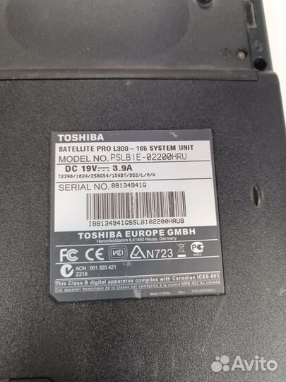 Ноутбук toshiba L300