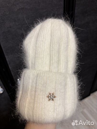 Шапка ангора, пух норки