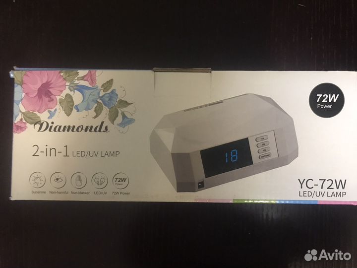 Лампа для маникюра новая 72w