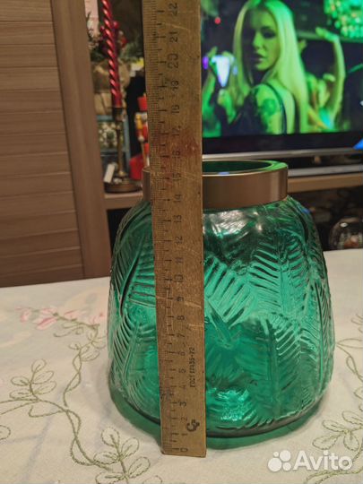 Ваза для цветов цветное стекло