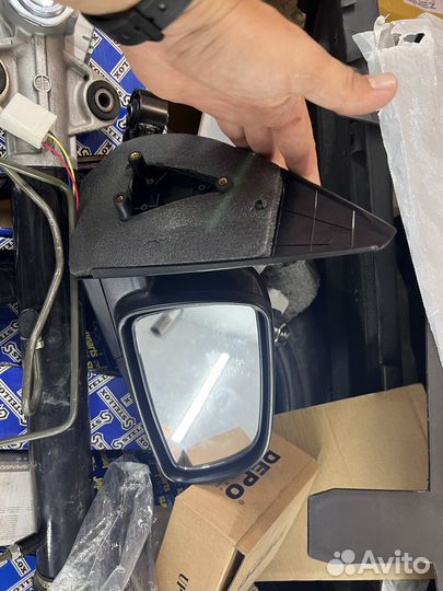 Зеркало aveo II T250 левое (черное,электрика)