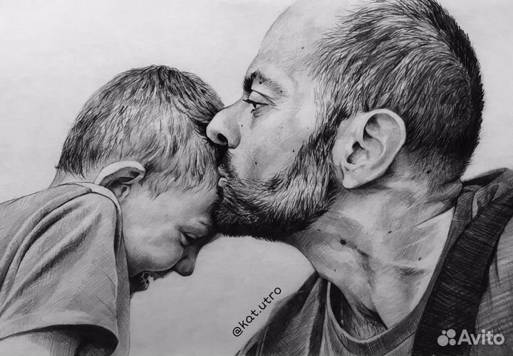 Портрет по фото карандашом