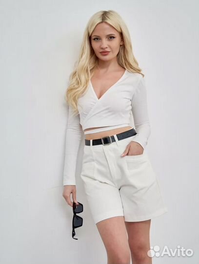 Шорты женские белые