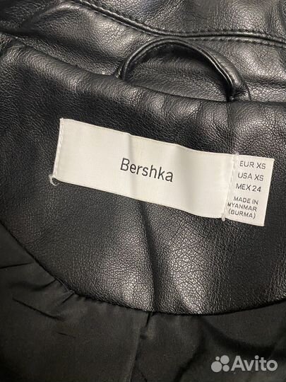 Косуха кожанка черная bershka xs-s 40/42/44