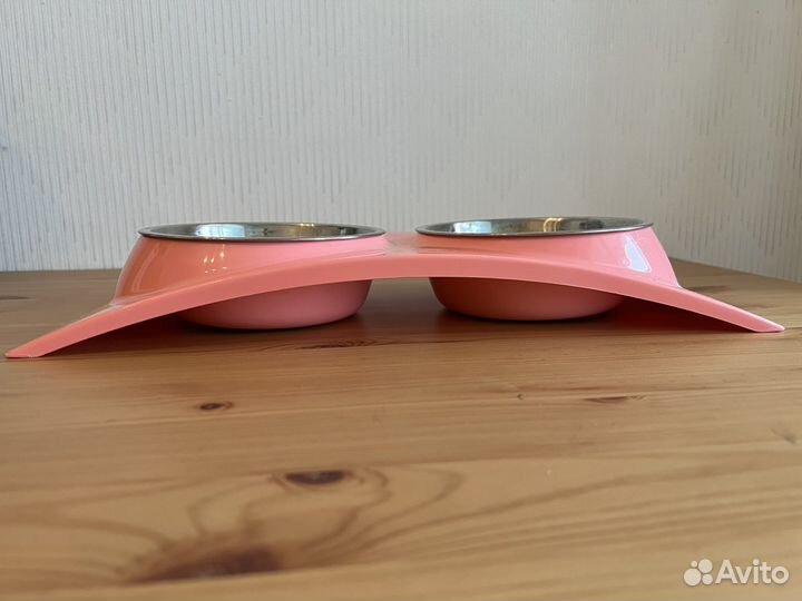 Миска для собак и кошек, двойная для корма