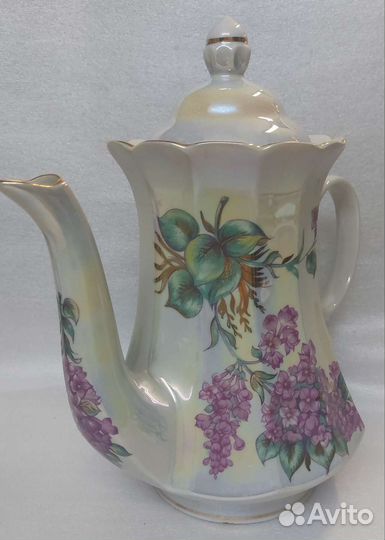 Чайник Заварочный Фарфоровый Сирень СССР