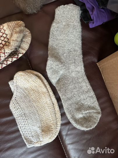 Носки мужские женские шерстяные вязанные