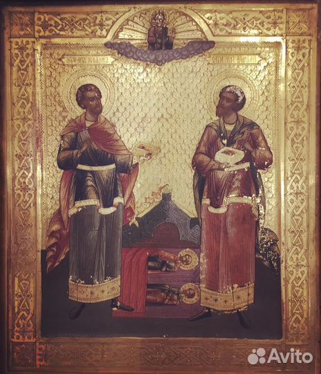 Икона «Святые бессеребреники Косма и Дамиан»