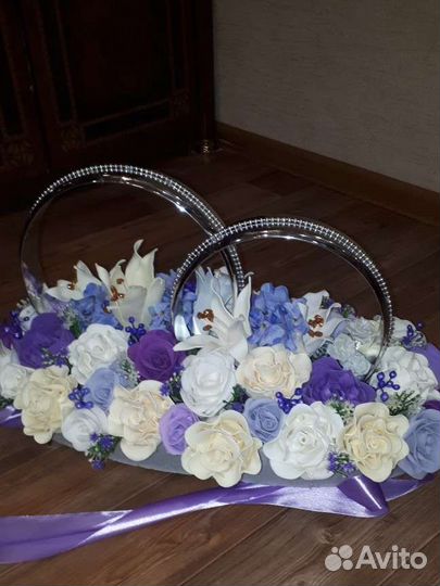 Свадебные украшения на два автомобиля аренда