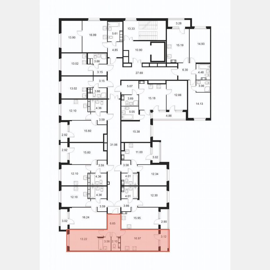 1-к. квартира, 44,1 м², 4/9 эт.