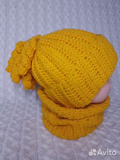 Шапка и снуд для девочки