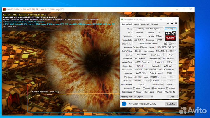 Видеокарта rx 470 4gb Sapphire