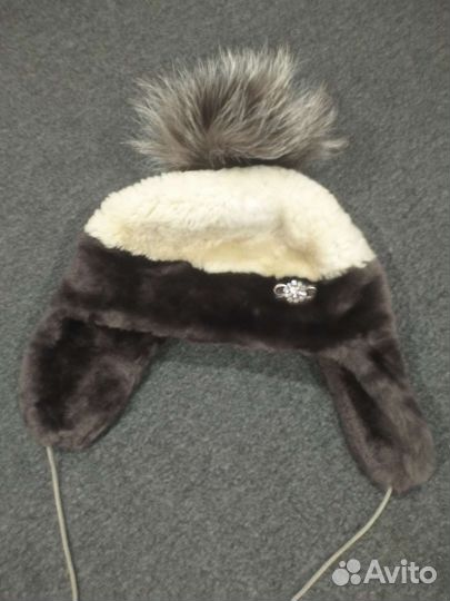 Детская мутоновая шапка