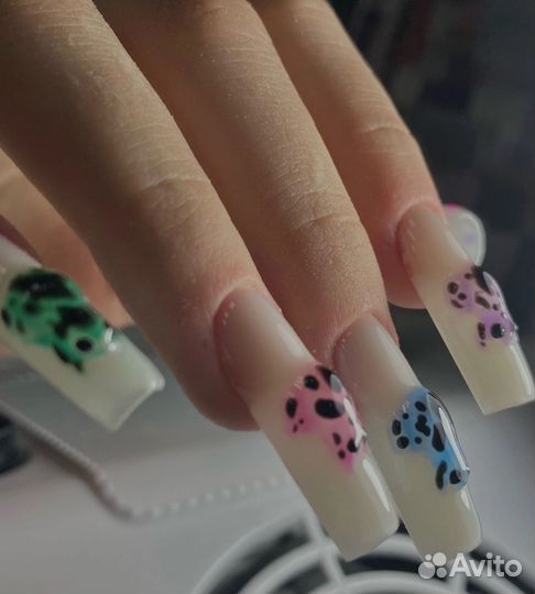 Маникюр гель лак наращивание