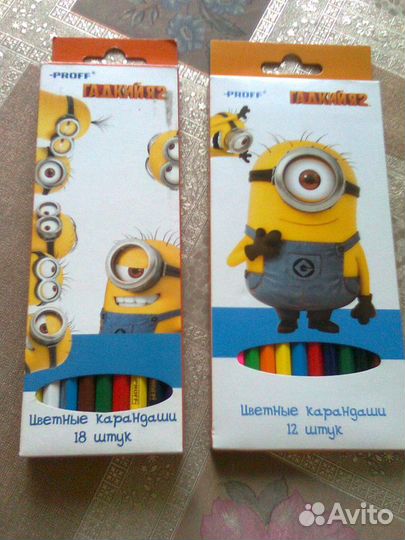 Карандаши цветные 12 и 18 штук