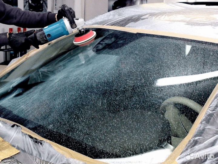 Полировка лобовых, боковых стекол авто