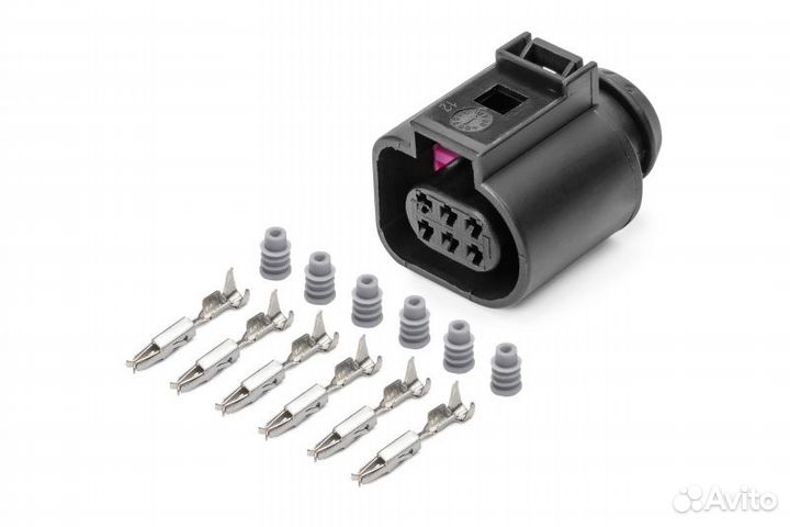 Разъем 1j0973713 6-ти контактный к блок.дрос.засло