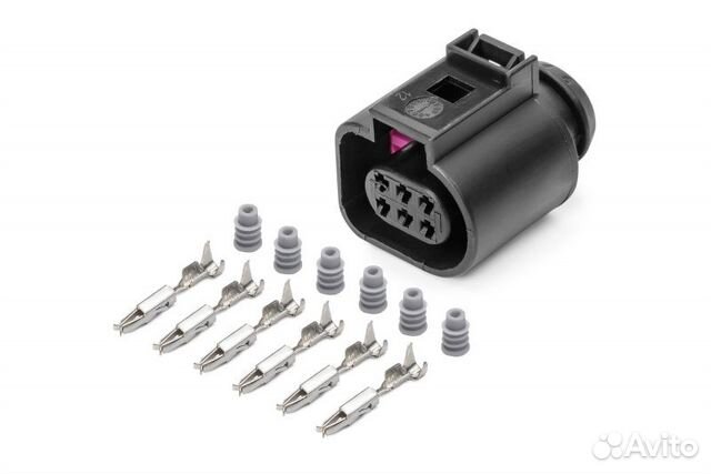 Разъем 1j0973713 6-ти контактный к блок.дрос.засло