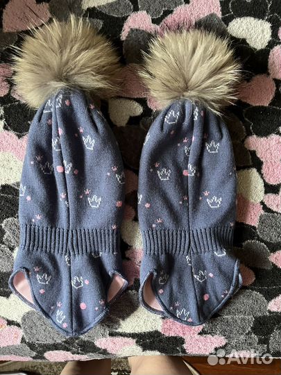 Шапка шлем для девочки 40-42