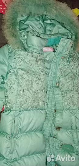 Пуховик 140 на девочку