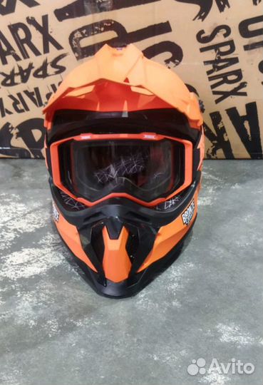 Кроссовый шлем для мотокросса и эндуро sparx Rapto