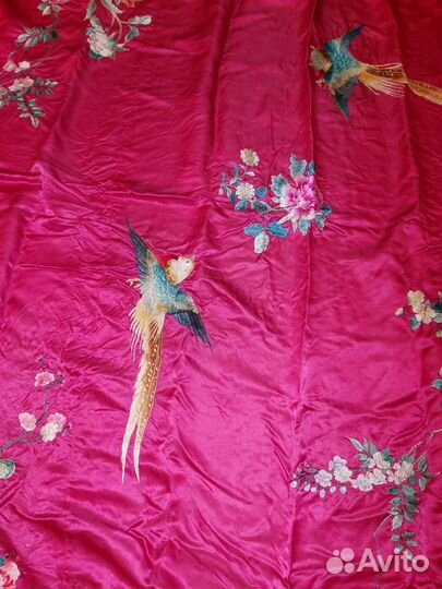Покрывало СССР китай с птичками