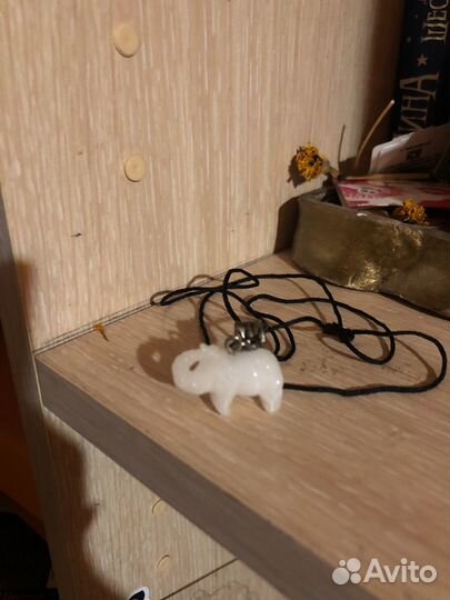 Подвеска слоник из натурального камня