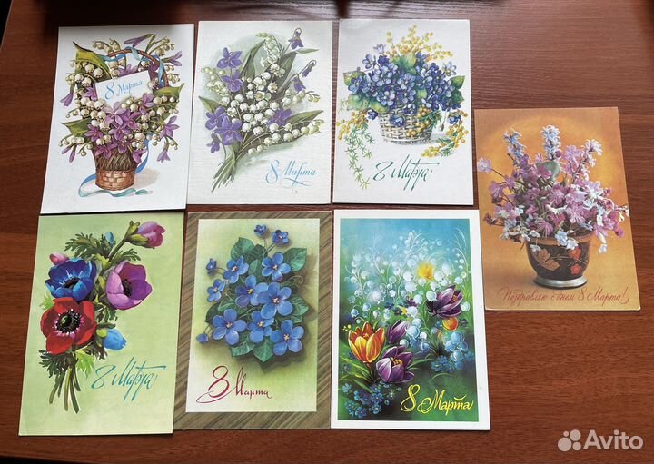 Открытки СССР 8 Марта