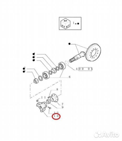 Вал фланец передний картер 580SR 590SR 695SR 99680