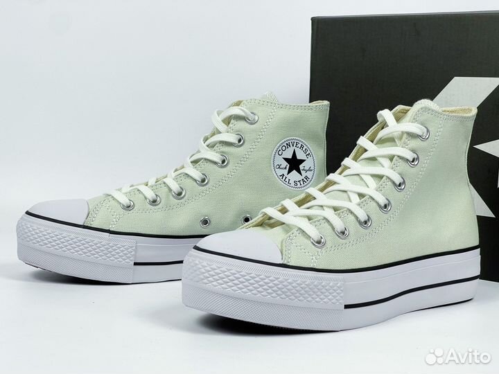 Converse All Star White High Platform