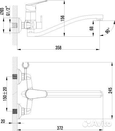 Смеситель Lemark Partner LM6553C универсальный