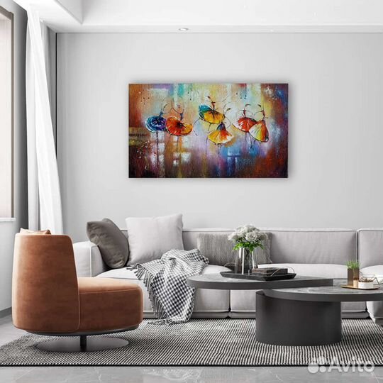 Картина холст масло 100*60 интерьерная балерины