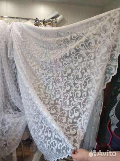 Тюли белоснежные новые, разные