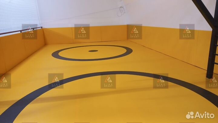 Борцовский ковер 6х6 двухцветный