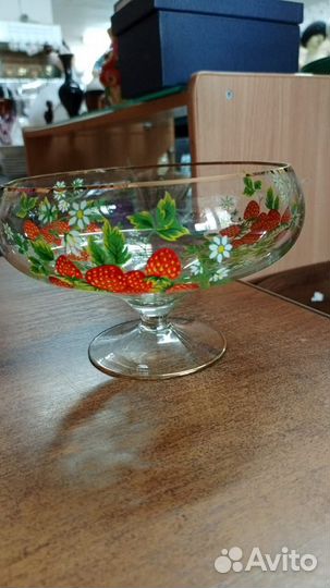 Ваза для фруктов на ножке СССР